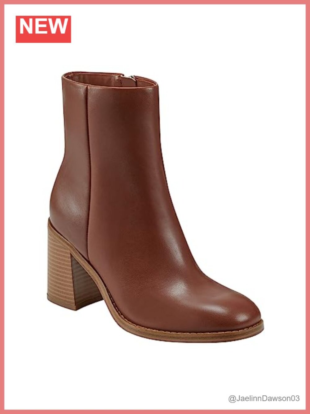 Women's Ankle Booties with Side Zipper and Block Heel